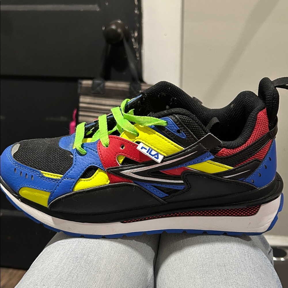 Fila Kids' Multicolor Sneakers with Black and Blue
